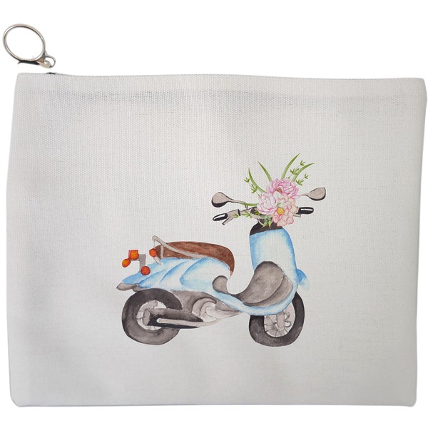 Portfard Cosmetice tip Plic, model Floral Bike, 23x18 cm, Alb, BEKZ® 9 Portfard Cosmetice tip Plic model Floral Bike 23x18 cm Alb BEKZ®