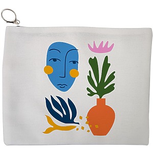 Portfard Cosmetice tip Plic, model Forms and Faces, 23x18 cm, Alb, BEKZ®