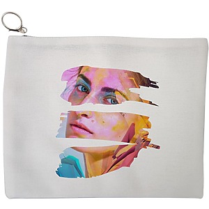 Portfard Cosmetice tip Plic, model Fragmented Art, 23x18 cm, Alb, BEKZ®