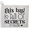 Portfard Cosmetice tip Plic, model Full of secrects and snacks 2, 23x18 cm, Alb, BEKZ® 13 Portfard Cosmetice tip Plic model Full of secrects and snacks 2 23x18 cm Alb BEKZ®