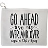 Portfard Cosmetice tip Plic, model Go ahead use me, over and over again this bag, 23x18 cm, Alb, BEKZ® 13 Portfard Cosmetice tip Plic model Go ahead use me over and over again this bag 23x18 cm Alb BEKZ®