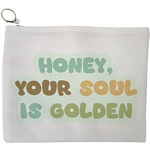 Portfard Cosmetice tip Plic, model Golden Soul, 23x18 cm, Alb, BEKZ®