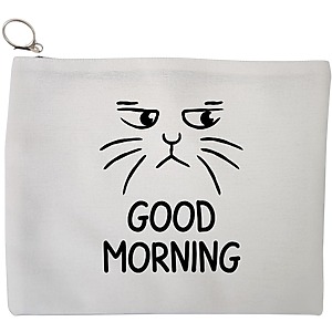 Portfard Cosmetice tip Plic, model Good Morning, 23x18 cm, Alb, BEKZ®