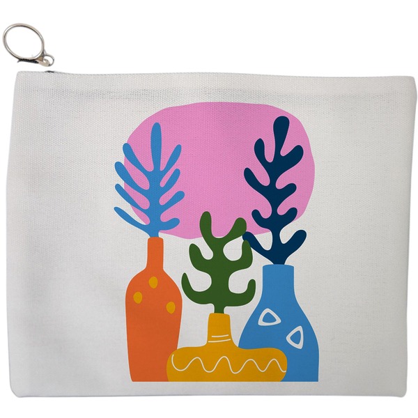 Portfard Cosmetice tip Plic, model Gradina Abstracta, 23x18 cm, Alb, BEKZ® 9 Portfard Cosmetice tip Plic model Gradina Abstracta 23x18 cm Alb BEKZ®
