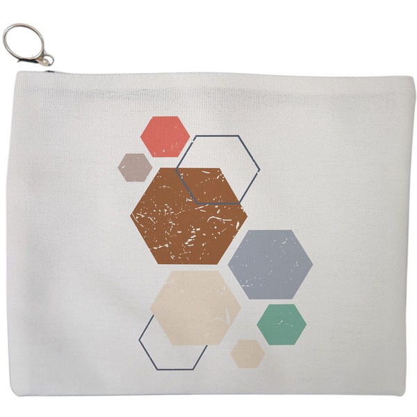 Portfard Cosmetice tip Plic, model Hexagons Pattern, 23x18 cm, Alb, BEKZ® 9 Portfard Cosmetice tip Plic model Hexagons Pattern 23x18 cm Alb BEKZ®