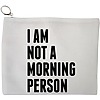 Portfard Cosmetice tip Plic, model I am not a morning person, 23x18 cm, Alb, BEKZ® 13 Portfard Cosmetice tip Plic model I am not a morning person 23x18 cm Alb BEKZ®