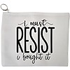 Portfard Cosmetice tip Plic, model I must resist, I bought it, 23x18 cm, Alb, BEKZ® 13 Portfard Cosmetice tip Plic model I must resist I bought it 23x18 cm Alb BEKZ®