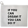 Portfard Cosmetice tip Plic, model If you can dream it you can do it, 23x18 cm, Alb, BEKZ® 13 Portfard Cosmetice tip Plic model If you can dream it you can do it 23x18 cm Alb BEKZ®