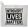 Portfard Cosmetice tip Plic, model Introvert Lives Matter, 23x18 cm, Alb, BEKZ® 13 Portfard Cosmetice tip Plic model Introvert Lives Matter 23x18 cm Alb BEKZ®
