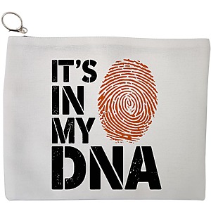 Portfard Cosmetice tip Plic, model It's in My DNA, 23x18 cm, Alb, BEKZ®