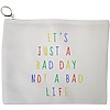 Portfard Cosmetice tip Plic, model It’s just a bad day not a bad life, 23x18 cm, Alb, BEKZ® 13 Portfard Cosmetice tip Plic model Its just a bad day not a bad life 23x18 cm Alb BEKZ®