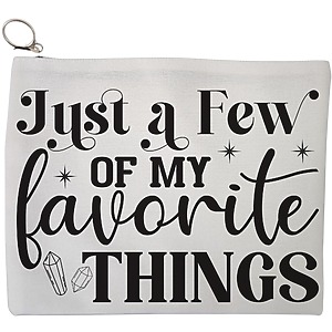 Portfard Cosmetice tip Plic, model Just a few of my favorite things, 23x18 cm, Alb, BEKZ®