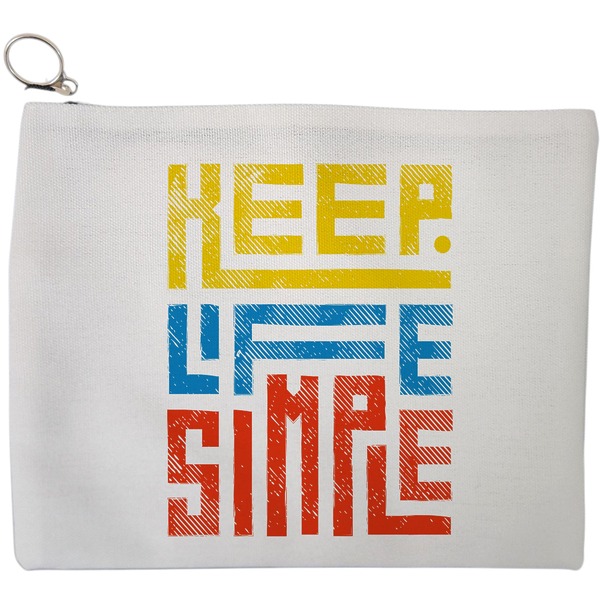 Portfard Cosmetice tip Plic, model Keep Life Simple, 23x18 cm, Alb, BEKZ® 9 Portfard Cosmetice tip Plic model Keep Life Simple 23x18 cm Alb BEKZ®