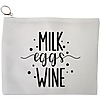 Portfard Cosmetice tip Plic, model Milk eggs wine, 23x18 cm, Alb, BEKZ® 13 Portfard Cosmetice tip Plic model Milk eggs wine 23x18 cm Alb BEKZ®