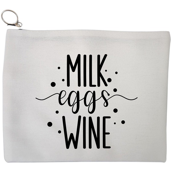 Portfard Cosmetice tip Plic, model Milk eggs wine, 23x18 cm, Alb, BEKZ® 9 Portfard Cosmetice tip Plic model Milk eggs wine 23x18 cm Alb BEKZ®
