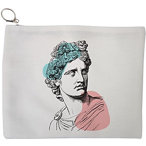 Portfard Cosmetice tip Plic, model Modern Classic Statue, 23x18 cm, Alb, BEKZ®