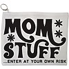 Portfard Cosmetice tip Plic, model Mom stuff, enter at your own risk, 23x18 cm, Alb, BEKZ® 13 Portfard Cosmetice tip Plic model Mom stuff enter at your own risk 23x18 cm Alb BEKZ®