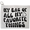 Portfard Cosmetice tip Plic, model My bag of all my favorite things, 23x18 cm, Alb, BEKZ® 13 Portfard Cosmetice tip Plic model My bag of all my favorite things 23x18 cm Alb BEKZ®