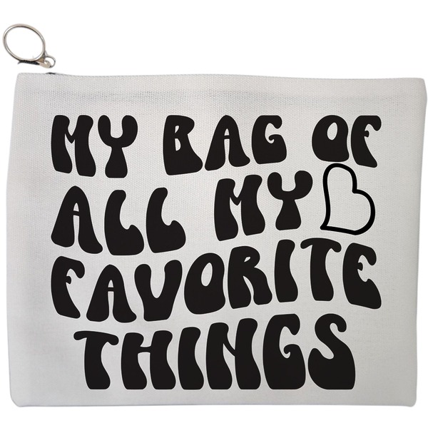 Portfard Cosmetice tip Plic, model My bag of all my favorite things, 23x18 cm, Alb, BEKZ® 9 Portfard Cosmetice tip Plic model My bag of all my favorite things 23x18 cm Alb BEKZ®