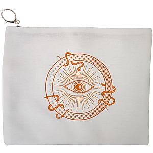 Portfard Cosmetice tip Plic, model Mystic Eye, 23x18 cm, Alb, BEKZ®