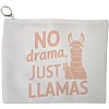 Portfard Cosmetice tip Plic, model No drama, Just llamas, 23x18 cm, Alb, BEKZ® 13 Portfard Cosmetice tip Plic model No drama Just llamas 23x18 cm Alb BEKZ®