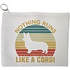 Portfard Cosmetice tip Plic, model Nothing runs like a corgi, 23x18 cm, Alb, BEKZ® 13 Portfard Cosmetice tip Plic model Nothing runs like a corgi 23x18 cm Alb BEKZ®
