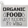 Portfard Cosmetice tip Plic, model Organic food, Just kidding, it's Wine, 23x18 cm, Alb, BEKZ® 13 Portfard Cosmetice tip Plic model Organic food Just kidding its Wine 23x18 cm Alb BEKZ®