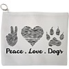 Portfard Cosmetice tip Plic, model Peace Love Dogs, 23x18 cm, Alb, BEKZ® 13 Portfard Cosmetice tip Plic model Peace Love Dogs 23x18 cm Alb BEKZ®