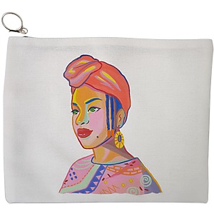 Portfard Cosmetice tip Plic, model Portret Vibrant, 23x18 cm, Alb, BEKZ®