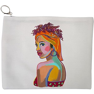 Portfard Cosmetice tip Plic, model Portret Vibrant 3, 23x18 cm, Alb, BEKZ®