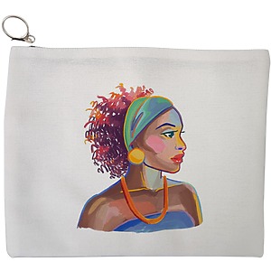 Portfard Cosmetice tip Plic, model Portret Vibrant 4, 23x18 cm, Alb, BEKZ®