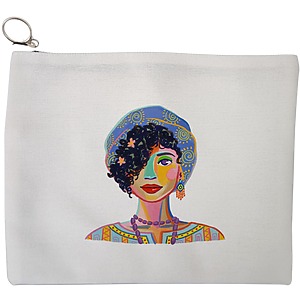 Portfard Cosmetice tip Plic, model Portret Vibrant 5, 23x18 cm, Alb, BEKZ®