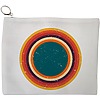 Portfard Cosmetice tip Plic, model Retro Concentric Circles, 23x18 cm, Alb, BEKZ® 13 Portfard Cosmetice tip Plic model Retro Concentric Circles 23x18 cm Alb BEKZ®