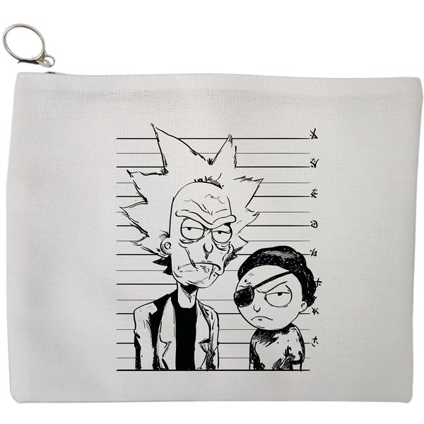 Portfard Cosmetice tip Plic, model Rick and Morty, 23x18 cm, Alb, BEKZ® 9 Portfard Cosmetice tip Plic model Rick and Morty 23x18 cm Alb BEKZ®