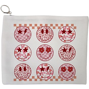 Portfard Cosmetice tip Plic, model Rose Smilies, 23x18 cm, Alb, BEKZ®