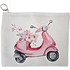 Portfard Cosmetice tip Plic, model Rose flower Bike, 23x18 cm, Alb, BEKZ® 13 Portfard Cosmetice tip Plic model Rose flower Bike 23x18 cm Alb BEKZ®