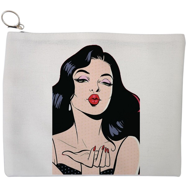 Portfard Cosmetice tip Plic, model Stylish Girl, 23x18 cm, Alb, BEKZ® 9 Portfard Cosmetice tip Plic model Stylish Girl 23x18 cm Alb BEKZ®