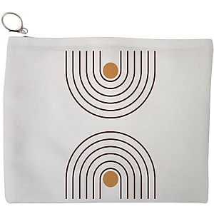 Portfard Cosmetice tip Plic, model Sunshine Arches, 23x18 cm, Alb, BEKZ®