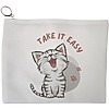Portfard Cosmetice tip Plic, model Take it Easy, 23x18 cm, Alb, BEKZ® 13 Portfard Cosmetice tip Plic model Take it Easy 23x18 cm Alb BEKZ®