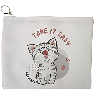 Portfard Cosmetice tip Plic, model Take it Easy, 23x18 cm, Alb, BEKZ®