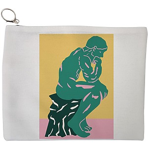 Portfard Cosmetice tip Plic, model The Thinker, 23x18 cm, Alb, BEKZ®