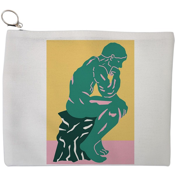 Portfard Cosmetice tip Plic, model The Thinker, 23x18 cm, Alb, BEKZ® 9 Portfard Cosmetice tip Plic model The Thinker 23x18 cm Alb BEKZ®