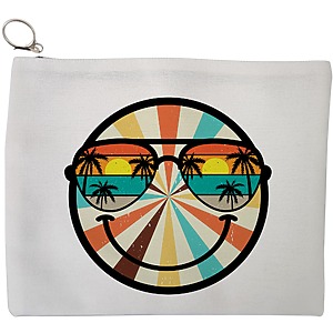 Portfard Cosmetice tip Plic, model Tropical, 23x18 cm, Alb, BEKZ®