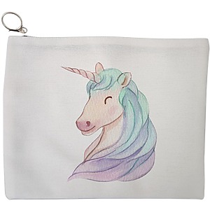 Portfard Cosmetice tip Plic, model Unicorn, 23x18 cm, Alb, BEKZ®