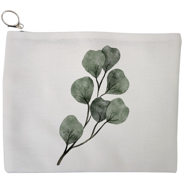 Portfard Cosmetice tip Plic, model Watercolor Leaves, 23x18 cm, Alb, BEKZ® 9 Portfard Cosmetice tip Plic model Watercolor Leaves 23x18 cm Alb BEKZ®
