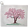 Portfard Cosmetice tip Plic, model Watercolor Tree, 23x18 cm, Alb, BEKZ® 13 Portfard Cosmetice tip Plic model Watercolor Tree 23x18 cm Alb BEKZ®