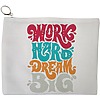 Portfard Cosmetice tip Plic, model Work Hard Dream Big, 23x18 cm, Alb, BEKZ® 13 Portfard Cosmetice tip Plic model Work Hard Dream Big 23x18 cm Alb BEKZ®