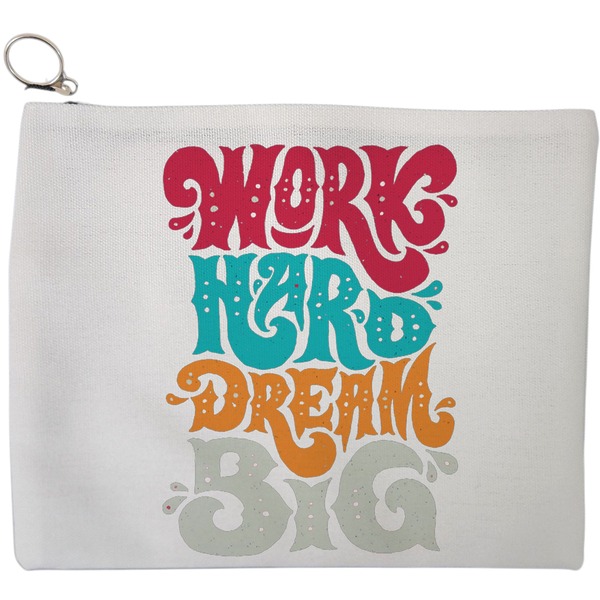 Portfard Cosmetice tip Plic, model Work Hard Dream Big, 23x18 cm, Alb, BEKZ® 9 Portfard Cosmetice tip Plic model Work Hard Dream Big 23x18 cm Alb BEKZ®