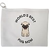 Portfard Cosmetice tip Plic, model World’s best pug mom, 23x18 cm, Alb, BEKZ® 13 Portfard Cosmetice tip Plic model Worlds best pug mom 23x18 cm Alb BEKZ®